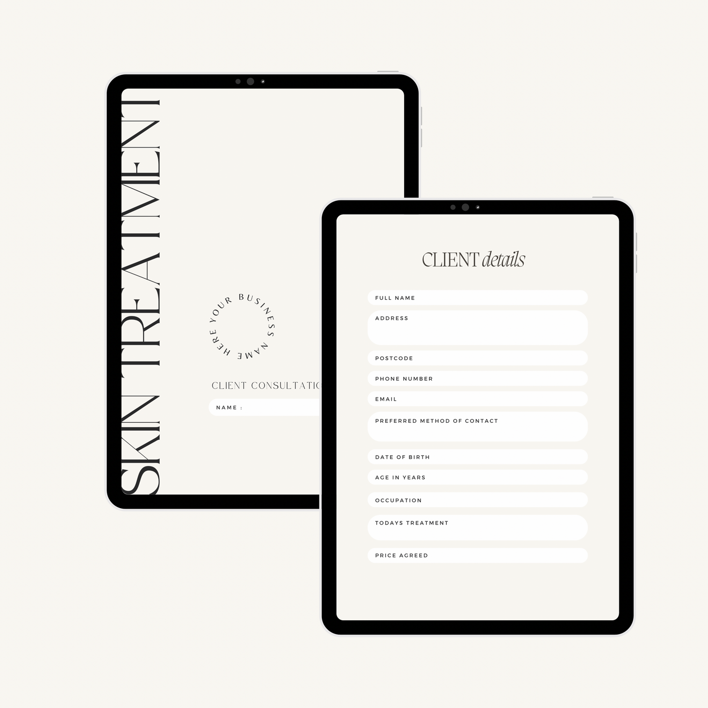 Facial Intake Forms