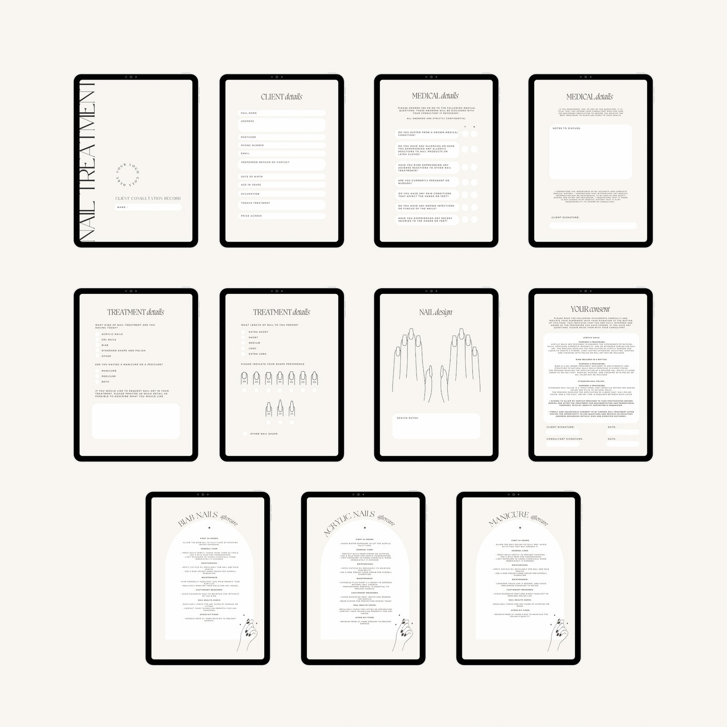 Nails Intake Forms